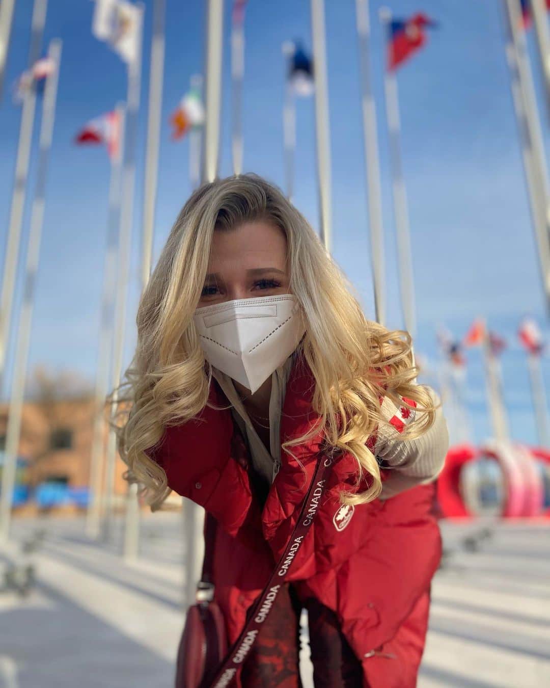 カーステン・ムーア＝タワーズのインスタグラム：「Everyday is flag day in Beijing Village! • #beijingolympics #olympics」