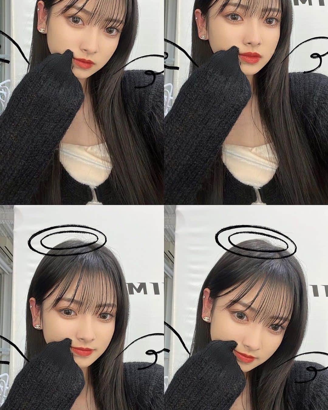 のインスタグラム：「✎ 横尾さんに前髪長めに薄めに切ってもらいました👼🏻  撮影前だったから大好きな @unelimit_ayami さんのとこでもメンテナンスを 乳酸菌ピーリングでしっかり鎮静していただきました！ いつもとっても楽しい時間；； ありがとうございます！   #田中杏奈 #アンリミット#クリスティーナ#ハーブピーリング#カーボキシー#ジェットピール#ハリウッドブロウリフト#血流からアプローチ#月1のご褒美#月1の楽しみ#メンテナンス#美容day」