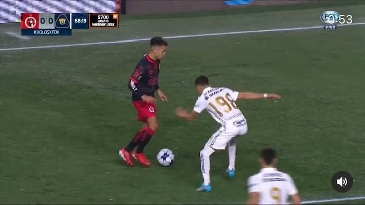 リサンドロ・ロペスのインスタグラム：「La felicidad de jugar mi segundo partido en la @ligabbvamx y marcar mi segundo GOL con la camiseta de @xolos. Gran triunfo de todo el equipo! VAMOS POR MÁS!!!!」