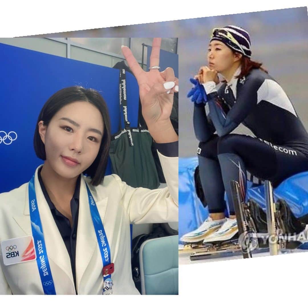 のインスタグラム：「같은 얼음, 다른 복장, 내려놓는 긴장과 압박의 무게🙂 #이제는해설합니다 #언니여기있다 #KBS2TV」