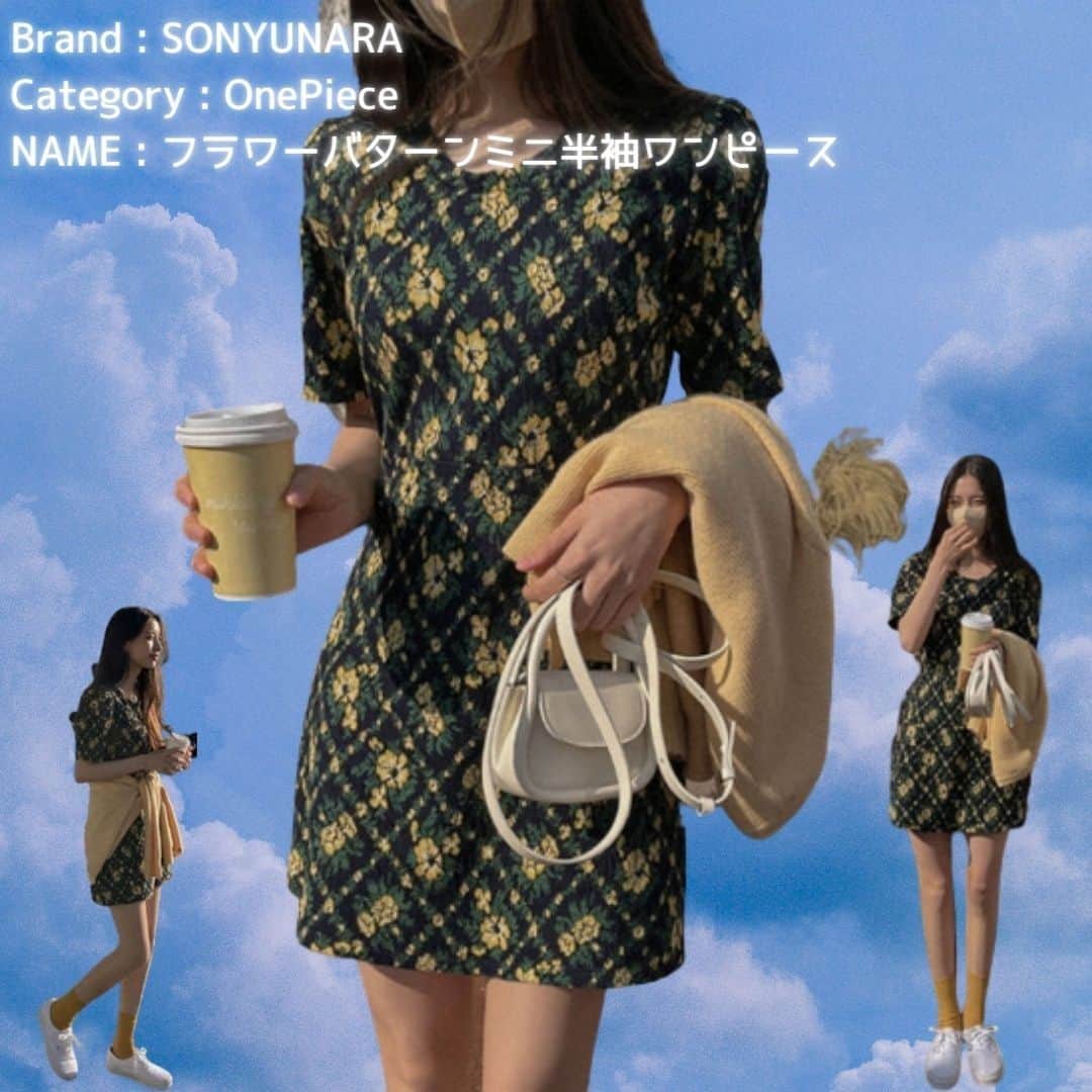 3rd Spring Official Instagramのインスタグラム：「. 【SONYUNARA】 フラワーパターンミニ半袖ワンピース . ジェニが着た！ 花柄がきれいめかわいい✨ この先が楽しみになるアイテムです✨ . . . 🌈color：ネイビー、アイボリー ✨price：¥6,680 🔎：son-22op-004 . サイトやSNSで掲載させていただくお写真募集中📸 3rdspringのアイテムでコーデを撮ったら、 ハッシュタグ→#3rdspring を付けて投稿 忘れずに➡️@3rdspring_official  3rd Spring(サードスプリング)は旬な韓国ブランドを一気にチェックできるサイト👖」