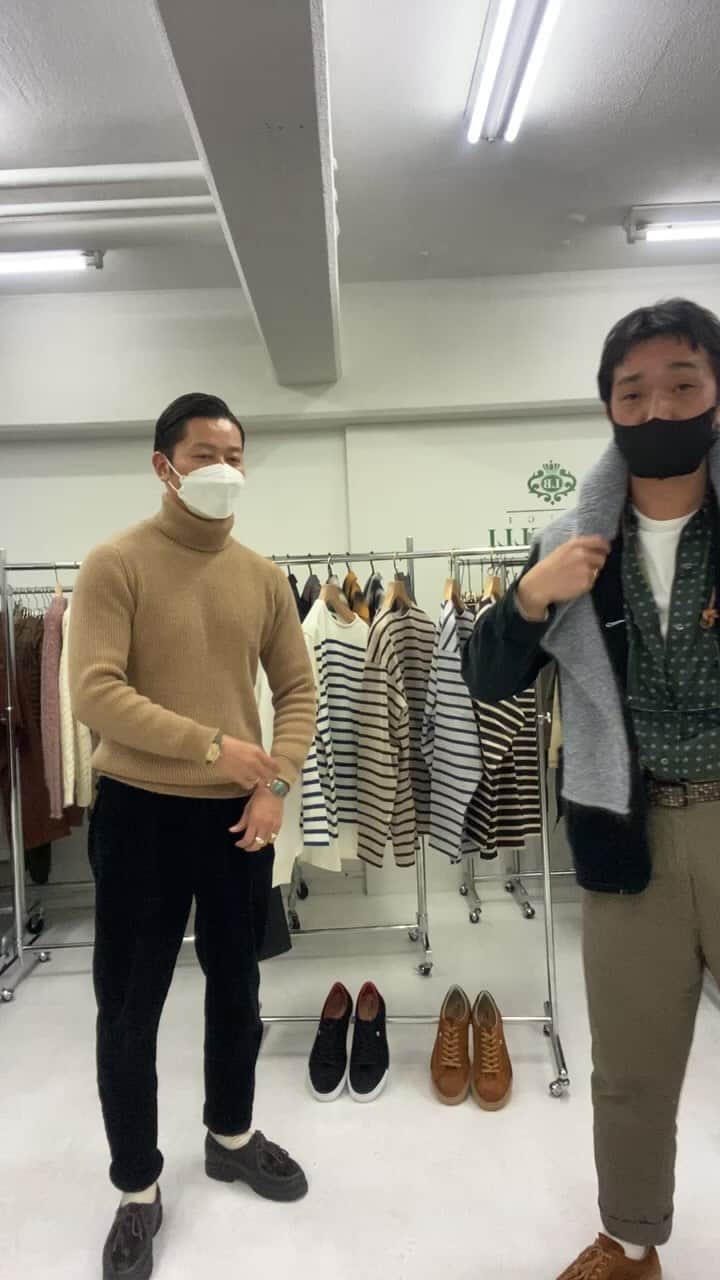 高田朋佳のインスタグラム：「@colony_clothing インスタグラムライブ @auberge_official 新商品紹介&メイドイン東京のスニーカー紹介‼︎」