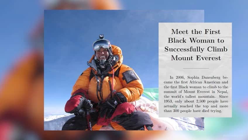 コンラッド・アンカーのインスタグラム：「Sophia Danenberg @sophiaclimbs and Philip Henderson @phil_henderson bridge the gap between the guides of the past and the leaders of the future through Black joy in the outdoors. Sophia made history on Mt. Everest—and we’re proud to support Phil and Full Circle Everest @fullcircleeverest as they do the same as the first all-Black team to attempt to summit the highest mountain on earth. A wonderful film directed by team athlete Marie-Louise Nkashama @marie_louise_   #blackhistorymonth  #everest #chomolungma  #NeverStopExploring」