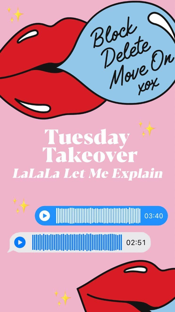 ゾーイ・サグのインスタグラム：「For the first time ever today's Tuesday Takeover host is an anonymous account! Introducing the amazing @Lalalaletmeexplain 😻 Lala has made waves on her platform by helping tons of women and people who sleep with men with honest advice after her career in social work. She is an agony aunt for @ok_mag and has just written her new book Block, Delete Move On! Head over to our story now to get involved with one of Lala's most popular IG sessions: F*ck Boy Replies!」