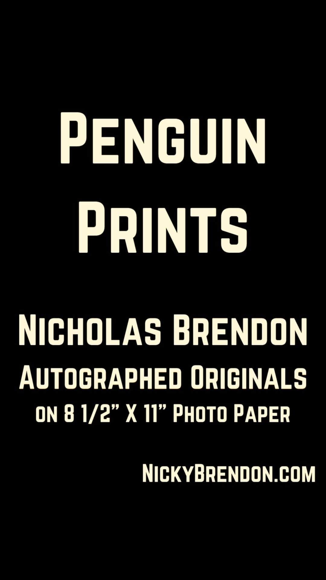 ニコラス・ブレンドンのインスタグラム：「All! The! Penguins!  http://nickybrendon.com/product/penguin-photographic-prints-autographed-by-nicholas-brendon  #penguins #originalart #originalartwork #artist #artgallery #artcollector #SpaceAliens」