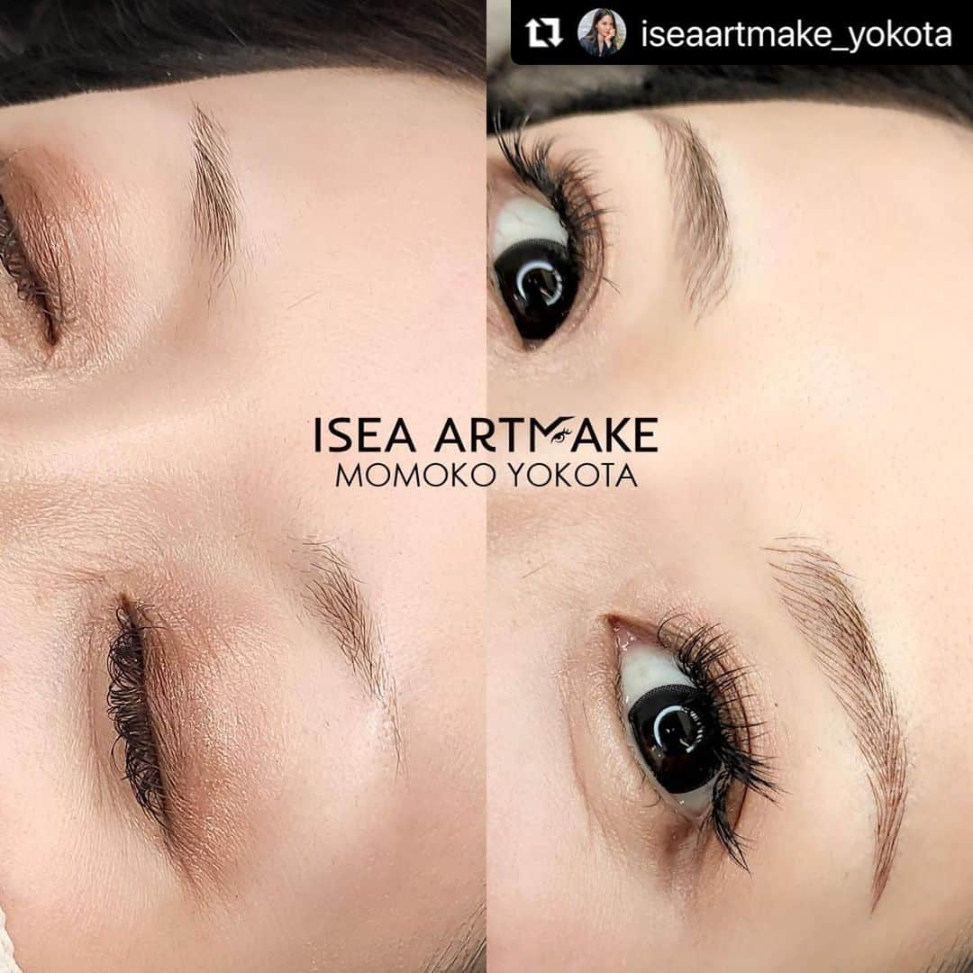 東京イセアクリニックのインスタグラム：「—ISEA ARTMAKE —  Artist ▶︎ 横田桃子 @iseaartmake_yokota   #Repost @iseaartmake_yokota with @make_repost ・・・ 🔖少し細めで角度のあるデザイン ✔︎自眉は一部分のみ密集して生えている為、その自眉と馴染むような毛並みデザイン にしております✍🏻✨ 気に入って頂けてなによりです🌹 お写真の御提供ありがとうございました🙏🏼🤍  🌹立体ナチュラルブロウ🌹  初回　¥97,900 (税込) ２回目　¥86,900 (税込)  __________  副作用・リスク 赤み・腫れなど 💌ご予約方法  プロフィール欄のサイト または 画像4枚目のQRコードから可能です🙏  #ISEAARTMAKE #アートメイク眉 #アートメイク #アートメイク眉毛 #アイブロウ #アイブロウメイク #アイブロウスタイリング #眉毛メイク #眉メイク #眉毛の書き方 #眉毛デザイン#立体ナチュラルブロウ#眉下切開#他院修正#アートメイク修正」