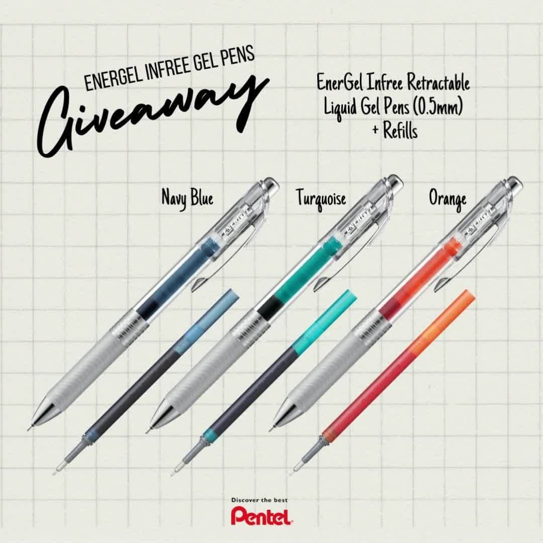 Pentel Canadaのインスタグラム：「\\ Ｇｉｖｅａｗａｙ Ｔｉｍｅ //⁠ We will be giving away the 3 most popular colours of Energel Infree with refills to 3 lucky winners.⁠ ⁠ The winners will receive the following ink colour pens and refills.⁠ - Navy Blue⁠ - Orange⁠ - Turquoise⁠ ⁠ ⁠ [How to enter]⁠ 1.Like this post⁠ 2.Follow @pentelcanada⁠ 3.Tag a friend in a comment for 1 entry⁠ ⁠ ⁠ [Note]⁠ - The winner will be announced after 10:00 am PST Feb 14, 2022⁠ - The lucky winners will be tagged ONLY through our stories and a comment on this post.  Please DO NOT reply back to any DM from a fake account.⁠ - Sorry! This giveaway is Canada residents only🇨🇦⁠ - Giveaway is in no way associated with Instagram⁠ ⁠ [Fake Account Alert]⁠ There is some fake account of Pentel Canada on Instagram that is sending weird private messages to people after we post giveaways. Please DO NOT engage with this account, it’s not us. We never start a conversation via DM. You will send a message to us first. ⁠ If anyone messages you about the giveaway, block and report them as fraud.⁠ ⁠ #pentelcanada #pentel #pentelenergel」