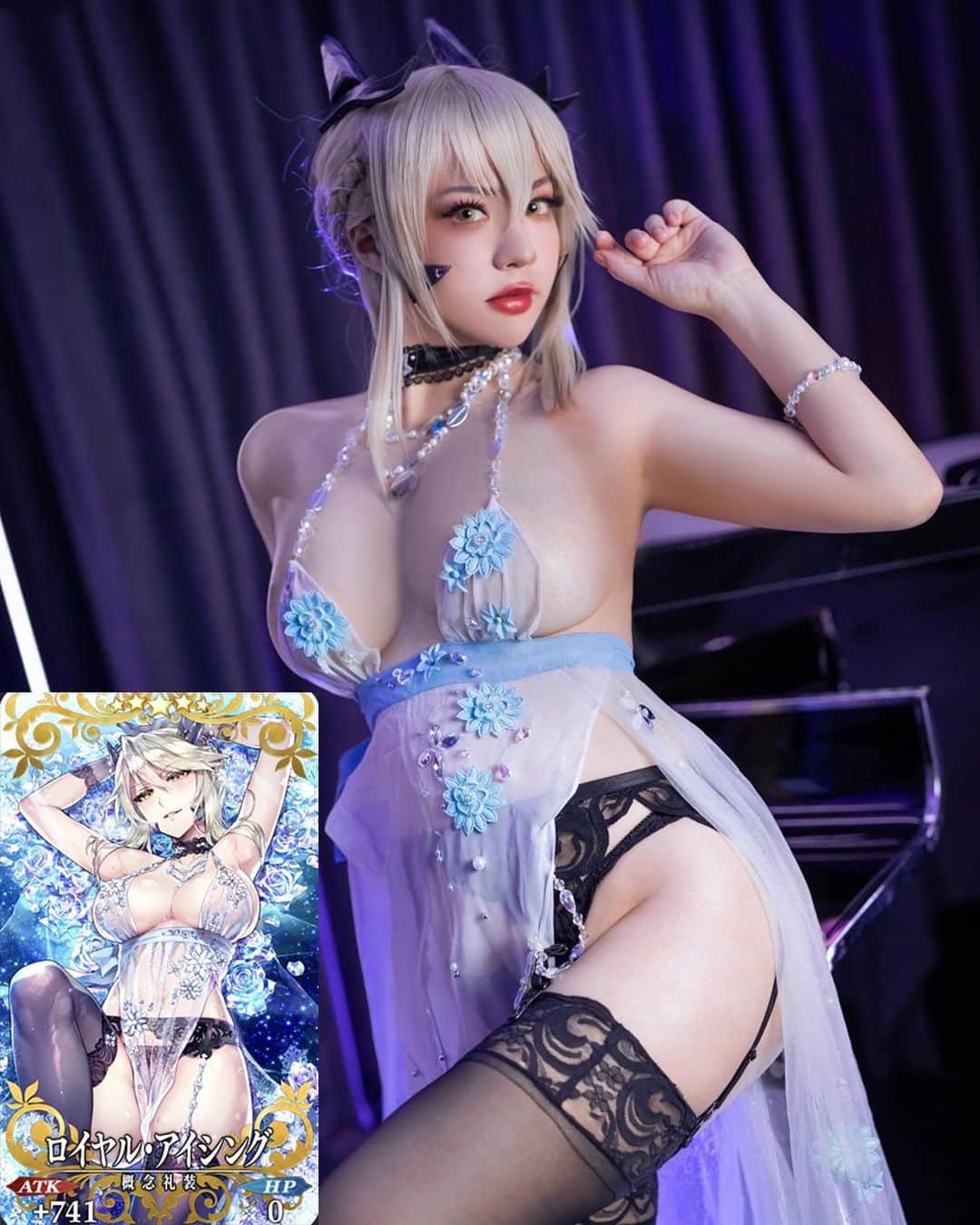 千尋のインスタグラム：「寫真預購剩下最後一天啦✨✨✨✨ 收錄在黑槍本裡面的服裝🥰🥰 Chihiro new photobook sample🥰  🔗to story 見限動  #fategrandorder #artoria #cosplaygirl」