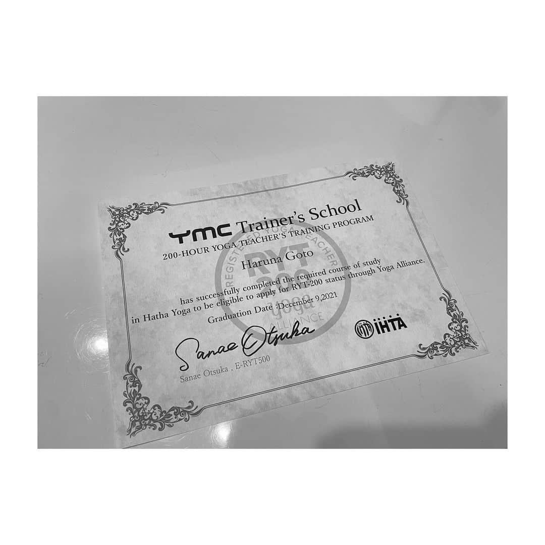 後藤晴菜さんのインスタグラム写真 - (後藤晴菜Instagram)「この度、RYT200というヨガインストラクターの国際ライセンスを取得することができました。  ほっっっっと、一息です🥲🤍  12月からはトルチャでインストラクターとしてもお仕事をしています🧘🏻‍♀️ 型にはまらずのびのびといろんなことに挑戦していこうと思います✨  いま、とっても楽しいです😊  #yoga #ryt200」2月9日 21時09分 - haruna_goto