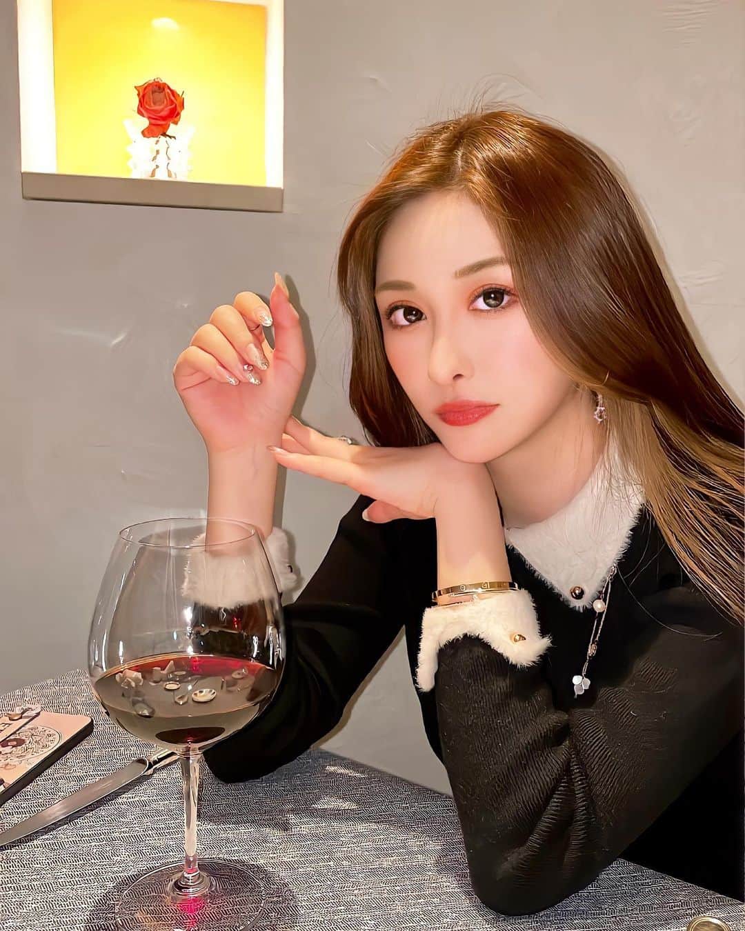 藤咲めいのインスタグラム：「みんな☃️大丈夫？？🤔 私は引きこもり❄️  . . #イルブリオ #六本木 #dinner」