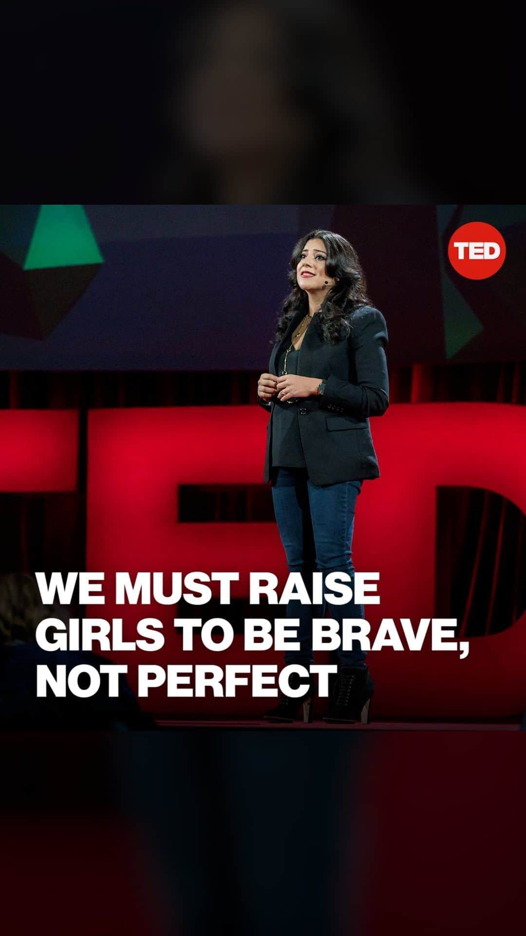 TED Talksのインスタグラム：「Is perfectionism getting in the way of your success? If you're a woman, there's a pretty good chance it is — and here’s why. From a young age, most girls are taught to avoid risk and strive for perfection, while boys tend to be rewarded for being brave and taking chances, according to @ReshmaSaujani, founder of Girls Who Code. And these early teachings end up having a significant impact on us after we grow up. In fact, evidence shows that perfectionism can prevent women from acting boldly in their personal and professional lives which limits their possibilities and their chances for success. Well, it's time for this to change. "When we teach girls to be imperfect and we help them leverage it, we will build a movement of young women who are brave and who will build a better world for themselves and for each and every one of us," says Saujani. Want to learn how to inspire the girls and young women in your life to do just that? Visit the link in our bio to watch the full talk.」