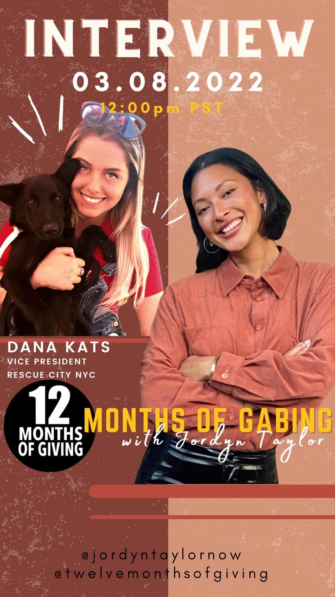 ジョーディン・テイラーのインスタグラム：「RESCUE CITY NYC• Talking with Katz about dogs. 🐾Vice President of @rescuecity Dana Katz joins us for a quick chat about their need for local NYC foster homes, how the foster process works and some upcoming events.   If you’d like to help save the lives of these perfect pooches, head over to www.rescuecity.nyc」