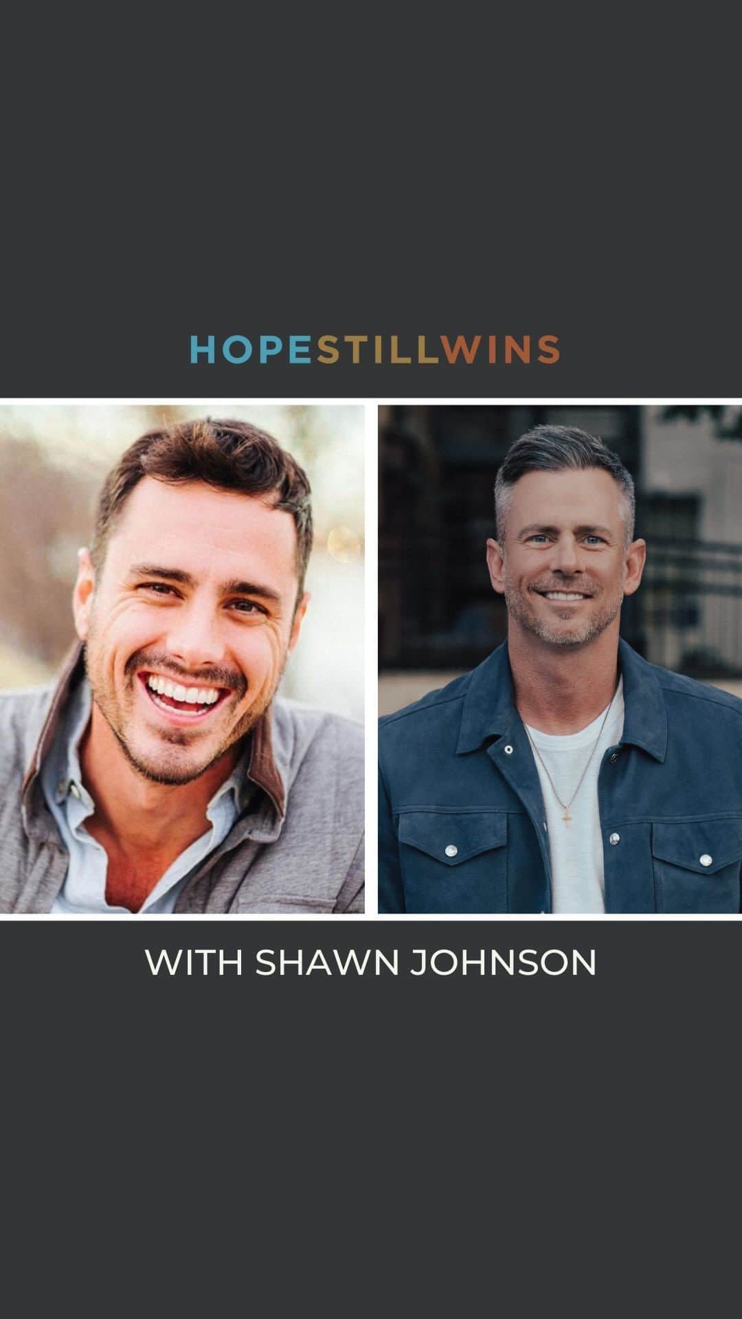 のインスタグラム：「NEW EPISODE of @hopestillwins with my friend and Senior Pastor of @redrockschurch, @shawnjohnsonrrc!!  Tune in to hear Shawn’s story of battling with severe panic attacks, anxiety and depression and how choosing to be vulnerable was the first step to finding freedom.  Link in bio to tune in and share with someone you love!」