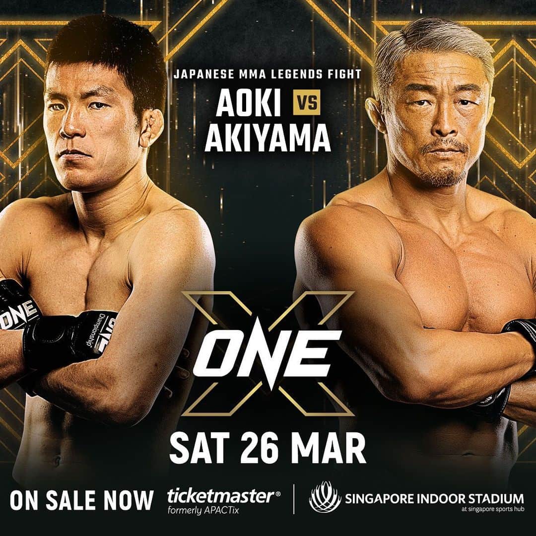青木真也のインスタグラム：「後楽園ホールでやりたいカード。シンガポールでやります。#onechampionship #shinyaaoki #singapore #シンガポール」