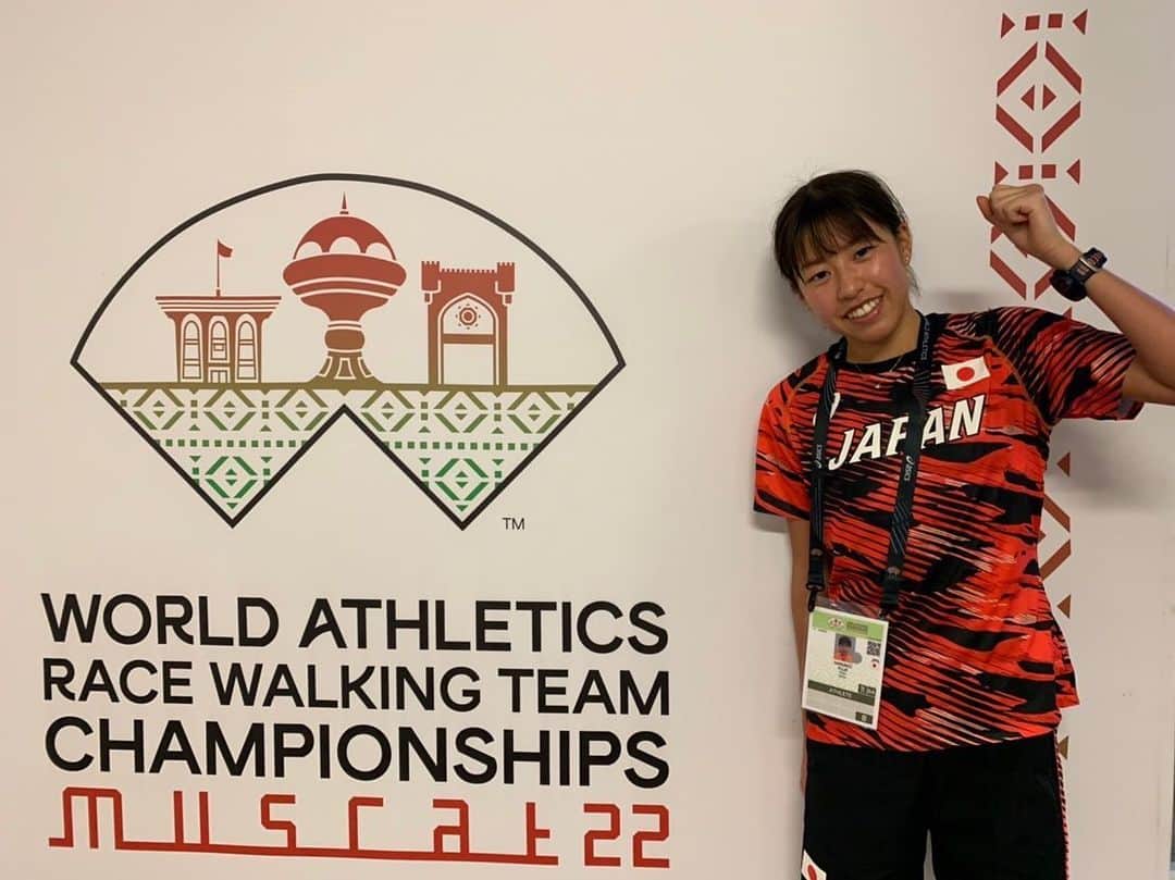 藤井菜々子のインスタグラム：「World Athletics Race Walking Team Championships,Muscat   女子20kmW 5位　1:33’16   タフなコースでしたが今後の国際大会に向けて良い経験となりました✨  たくさんの応援ありがとうございました🇯🇵🇴🇲  #世界競歩チーム選手権  #競歩」