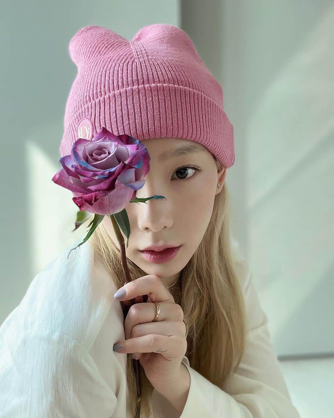テヨン のインスタグラム：「등등... 축하해 주신 모든 분들 고맙습니다💜 덕분에 웃으면서 보낼 수 있었어요 #309」