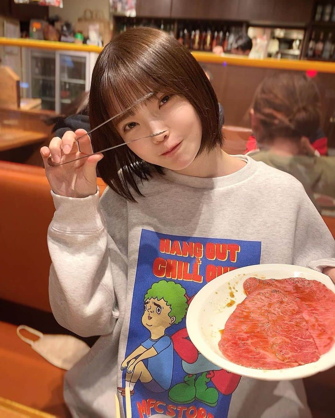 新谷姫加さんのインスタグラム写真 - (新谷姫加Instagram)「肉をくらいました！」3月10日 18時56分 - hime._.gram