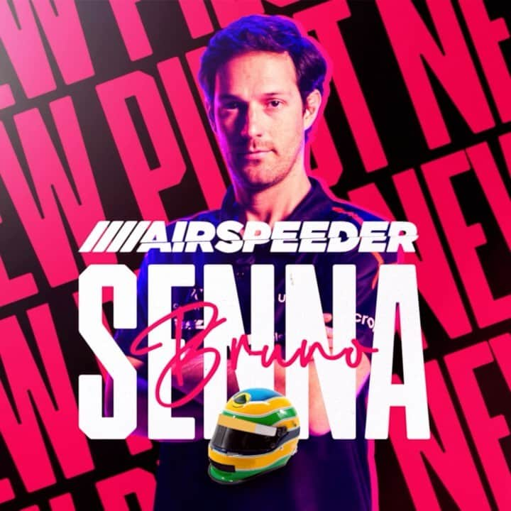 ブルーノ・セナのインスタグラム：「It’s happening: @bsennaofficial is officially joining Airspeeder as Development Pilot and Global Ambassador! 🔵🟡🟢🔵🟡🟢  Welcome aboard Bruno! 🚀🏁  #senna #brunosenna #motorsport #racing #formulaone #formulae #f1 #formula1 #pilot」