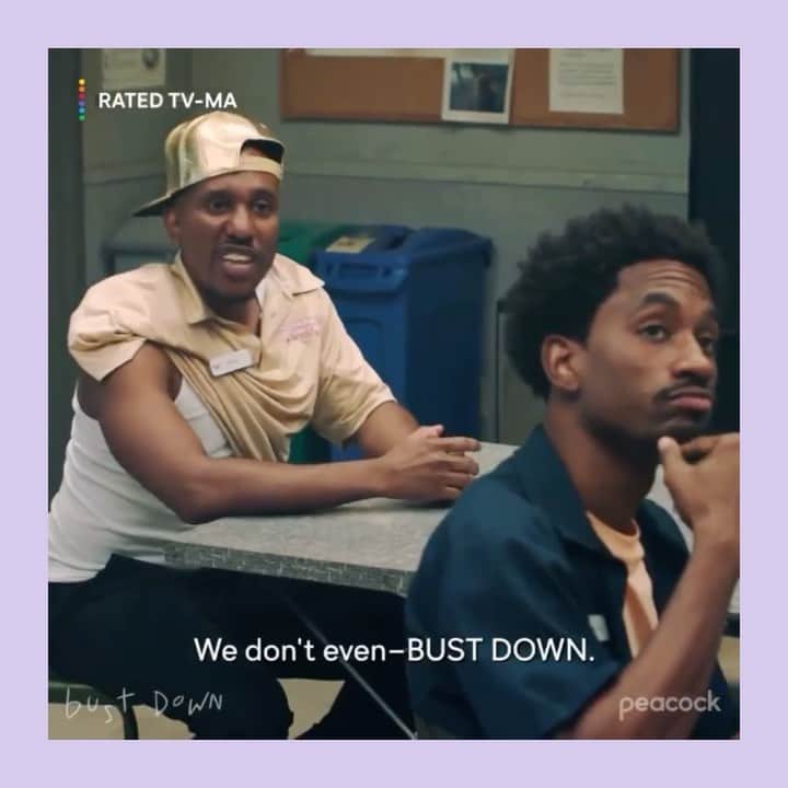 のインスタグラム：「Congrats to the Bustdown crew on your premiere! This show is absolutely bonkers. Definitely worth tuning in as it PREMIERES TODAY! 👊🏽 . Re-Post @richiekeen —March 10th! #bustdown #peacock #universal @langstonkerman @chrisreddis @jakknight123 @samjaycomic」