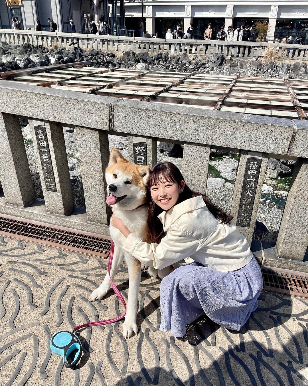 のインスタグラム：「. 秋田犬のぶんたくん🐶 . #フルネームはさいとうたくみぶんたくん #草津温泉 #草津グルメ」