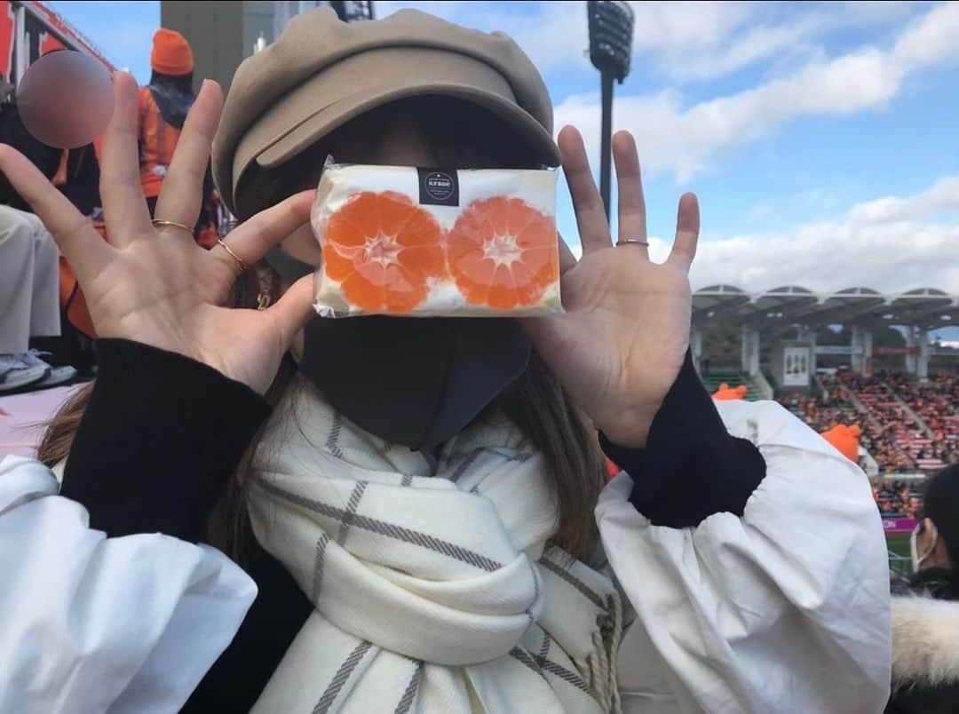大森万梨乃のインスタグラム：「ㅤㅤㅤ ㅤㅤㅤ #サンライズ （静岡市） フルーツサンド美味しいですよね🍊 ㅤㅤㅤ #静岡スイーツ #静岡グルメ #sunrise #フルーツサンド」