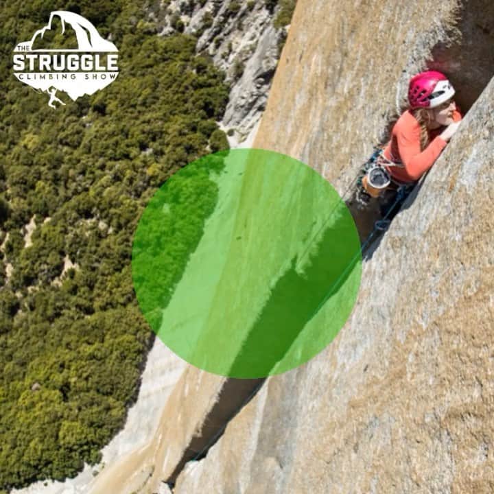 エミリー・ハリントンのインスタグラム：「I sat down for a chat with @thestruggleclimbingshow recently to talk about my struggles and breakthroughs in training, nutrition, tactics, and mental game… and also what I’m passionate beyond the fight with gravity. It’s a great new format for a climbing pod! Check it out to hear my thoughts on training power, embracing failure, and how I broke the beta on the Monster Offwidth by wearing 2 pairs of shoes 😂. I also talk about the important work of @protectourwinters and the Yosemite Climbing Association, which are two organizations I’m really passionate about. Link in bio!」