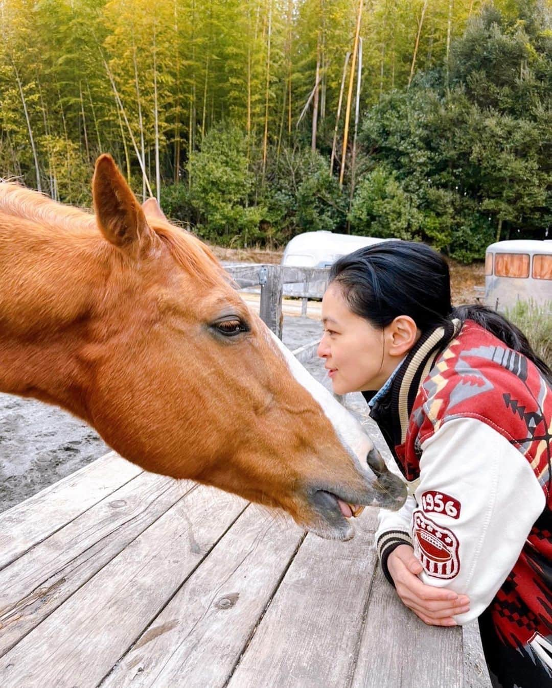 黒谷友香さんのインスタグラム写真 - (黒谷友香Instagram)「ヨモちゃんとお話し中😉  #ralphlauren#poloralphlauren#乗馬#馬#Coleman#ボタニカルキャンドル#東京#平和 #長崎#平和公園#sdgs#長崎原爆資料館 #アンティーク#ハーブ#ラボット#diy#日本#映画 #祈り#日産 #nissan#日産ariya#ai#大鵬薬品工業#バップフォーレディ#エビス#プレミアムケアハブラシ#黒谷友香」3月11日 16時00分 - tomoka_kurotani