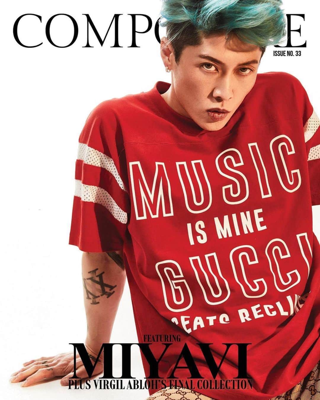 のインスタグラム：「Composure Magazine   Full story and interview at ComposureMagazine.com  Big up for the team   👏🏻👏🏻🕺⚡️  英語だけどチェックしてみてね  #Repost @composure.mag ・・・ Issue 33 featuring the insanely talented @miyavi_ishihara is here!   Full story and interview at ComposureMagazine.com  The team: Photography @ronmeystudio  Creative Director + Story @yukibomb Makeup @jey_ventura  Hair @mendozavicf  Video @richardfrias  Film Production @brannon_gee  Production @agency__cm  Assistant @yukil0ve   All wardrobe via @gucci  Jewelry @annesisteron   #miyavi #gucci #annesisteron #miyaviimaginary #miyaviishihara #composure #ファッション #ファッション雑誌」