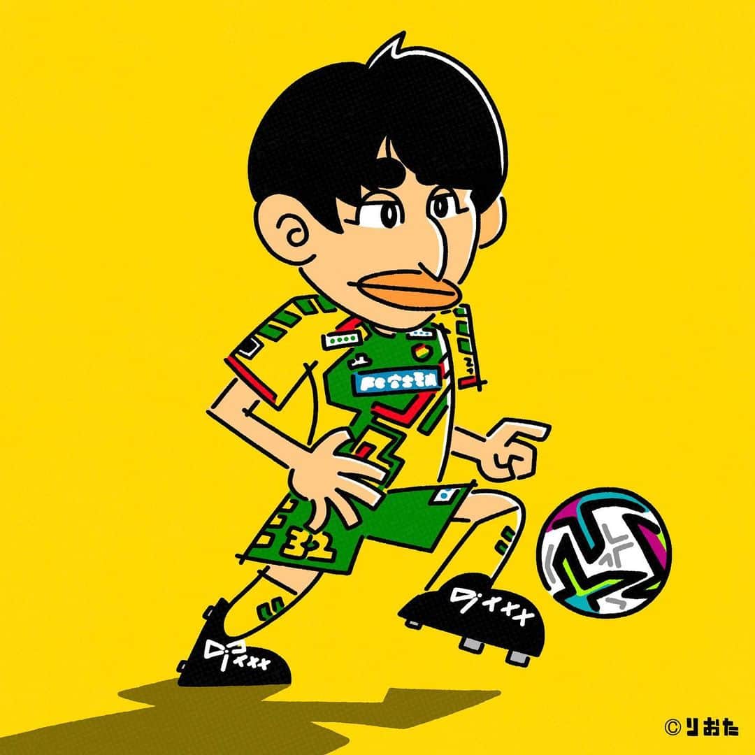 高橋壱晟のインスタグラム：「リーグ開幕に合わせて、新しいプロフィール画像のイラストを描いてくれている、りおたくん。 @riota2gaoe   レノファ山口に在籍していたときに偶然出会い、2018年から毎年描いてくれています！ 昨年は @issei_mizo のイベントのイラストも描いてくれました🙌  今年もありがとうございます🙏  #jefunited  #ジェフ千葉」