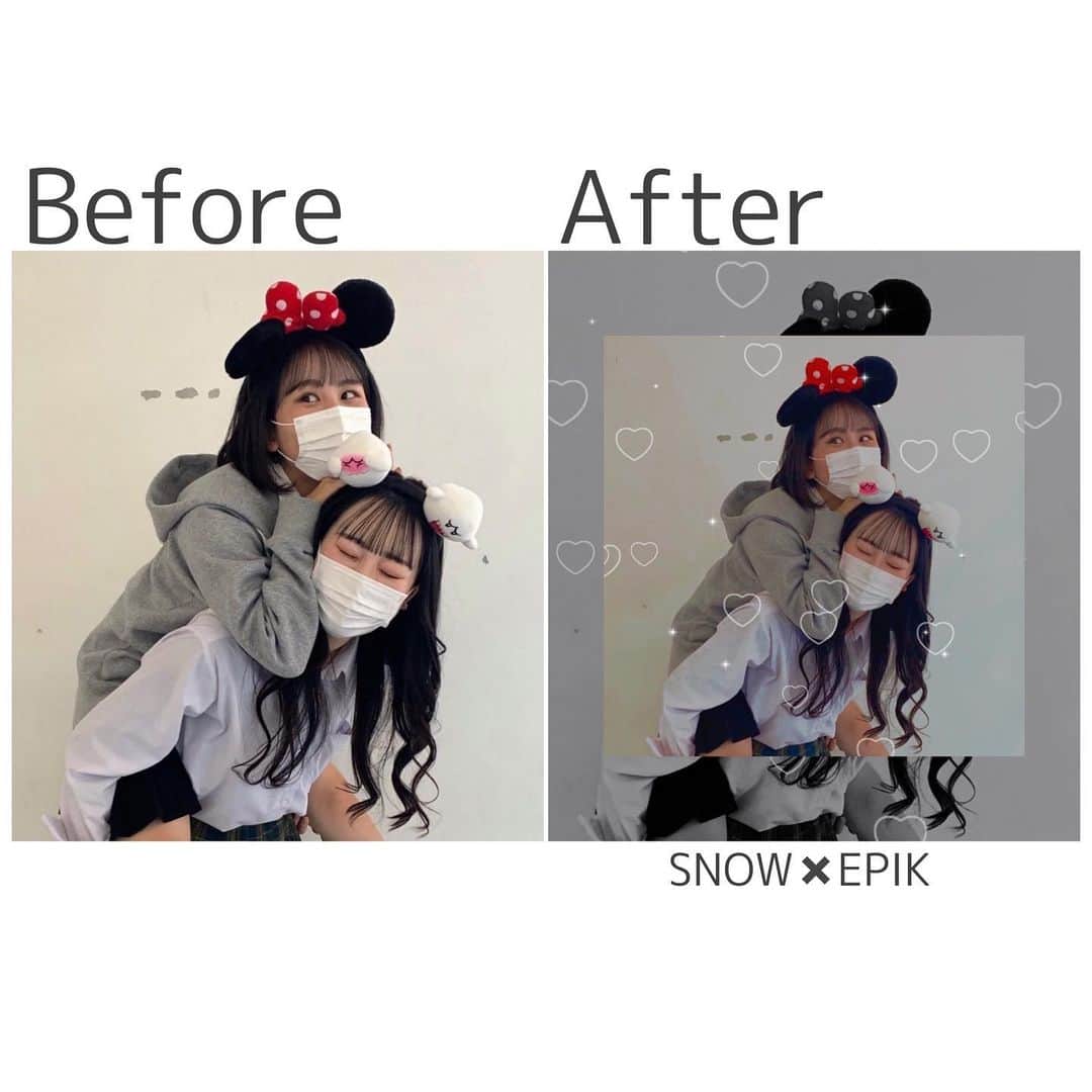 「SNOW」顔認識カメラアプリさんのインスタグラム写真 - (「SNOW」顔認識カメラアプリInstagram)「SNOWと EPIK ( @epik_japan )で作る 簡単おしゃれなモノクロ加工法🤍🖤  SNOWで撮影するスタンプや EPIKでつけるモノクロフィルターで 雰囲気がガラッと変わる加工法🤭✨  #snowcam #epik #エピック #モノクロ #モノクロ加工 #加工の仕方 #加工方法 #簡単加工 #加工のやり方 #エフェクト #エフェクトで遊ぼう #エフェクト加工 #フィルター加工 #モノクロ背景」2月17日 18時20分 - snow_japan