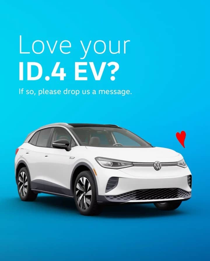 Volkswagen USAのインスタグラム：「Do you ❤️ your ID.4 EV? If so, please drop us a message. We’d like to share it with our team who may then choose to reach out to you!   #VW #ID4 #VWOwners #VWID4」