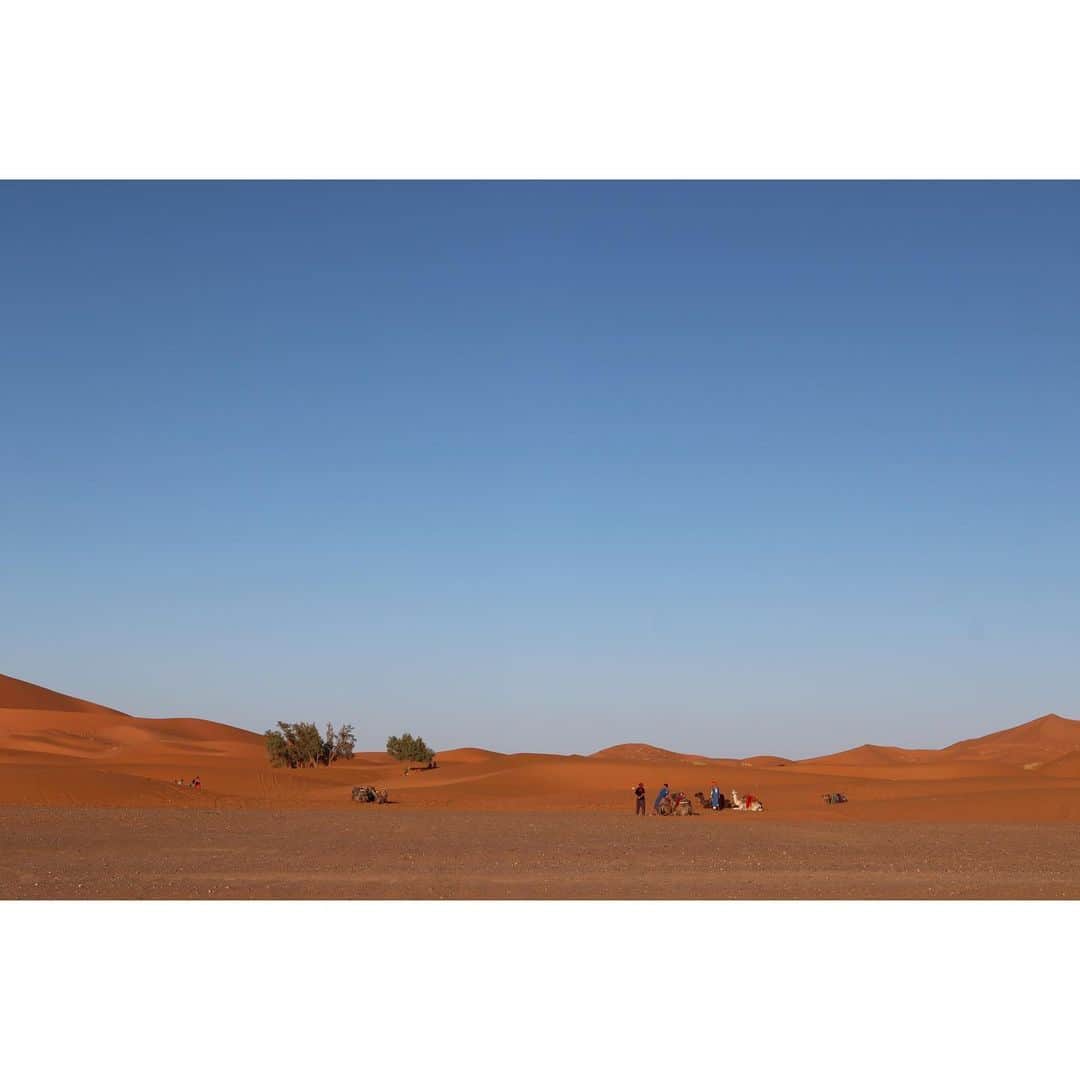 山崎直子さんのインスタグラム写真 - (山崎直子Instagram)「砂漠といえば❗️ な定番のシルエット写真 ・ さすがキャメルツアー#🐫 のガイドさん✨カメラを貸してと言われお預けしたら#📷 いっぱい撮ってくれた😊 ・ この後ちょっとしたハプニングもあったけれど...(商魂は生きる力✨大事よねw)今となっては良い思い出❓かなwww ・ モロッコの砂漠ツアーの拠点はメルズーガという街で、砂利道から急に砂丘が現れるまさに入口の街#🏜 ✨ ・ なんとマラケシュから12時間‼️ 本当に遠かったけれど🤣一生忘れられない体験になりました✨ ・ ・ ・ #twilight #sunset #magichour #薄暮 #夕日 #黄昏 #morocco #モロッコ #🇲🇦 #merzouga #メルズーガ #サハラ砂漠 #naturephotography #photography #写真好きな人と繋がりたい #異世界 #絶景 #世界の絶景 #nature #dune #travelphotography #instadaily #sahara #desert #beautifuldestinations #旅行 の#思い出 振り返り中」2月19日 2時15分 - yamanaon