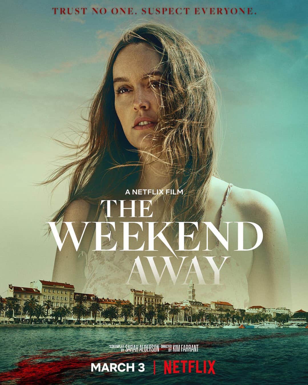 レイトン・ミースターのインスタグラム：「Dying for a vacation? The Weekend Away premieres March 3 on Netflix.」