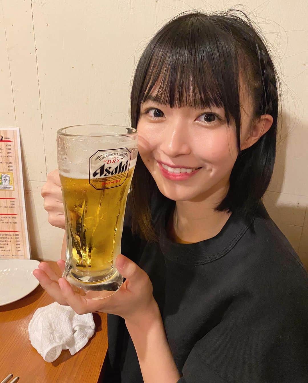 百川晴香さんのインスタグラム写真 - (百川晴香Instagram)「お仕事終わりのビールが世界で一番幸せ🍺 #ビール #うますぎ #福岡 #japanesegirl」2月19日 22時04分 - momokawaharuka
