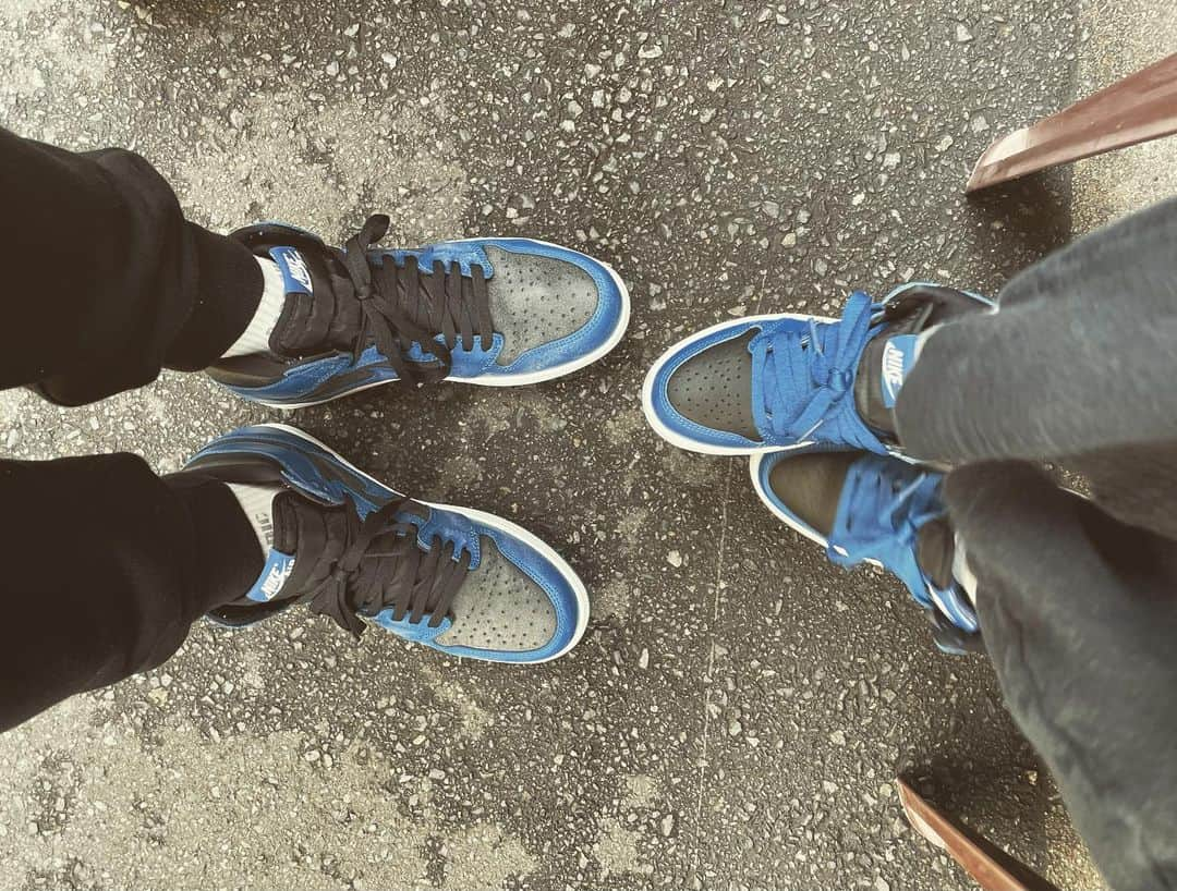 DaisukeNのインスタグラム：「#firstpair  #myson  #jodan  #🚄   Thx🔥 @fujiwarightxxx」