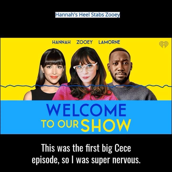 ハンナ・シモンのインスタグラム：「That time on New Girl when I impaled @zooeydeschanel and we had to call a medic.  New episode of our rewatch podcast @welcometoourshowpod available today!! Link in my bio!!」