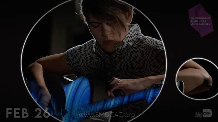 カーキ・キングのインスタグラム：「Known as one of the greatest 🎸 innovators of our time, @kakigram presents MODERN YESTERDAYS, a refinement of her now signature guitar-projection mapping performance at @smdcac  on Feb 26.  Details and tix: SMDCAC.org」