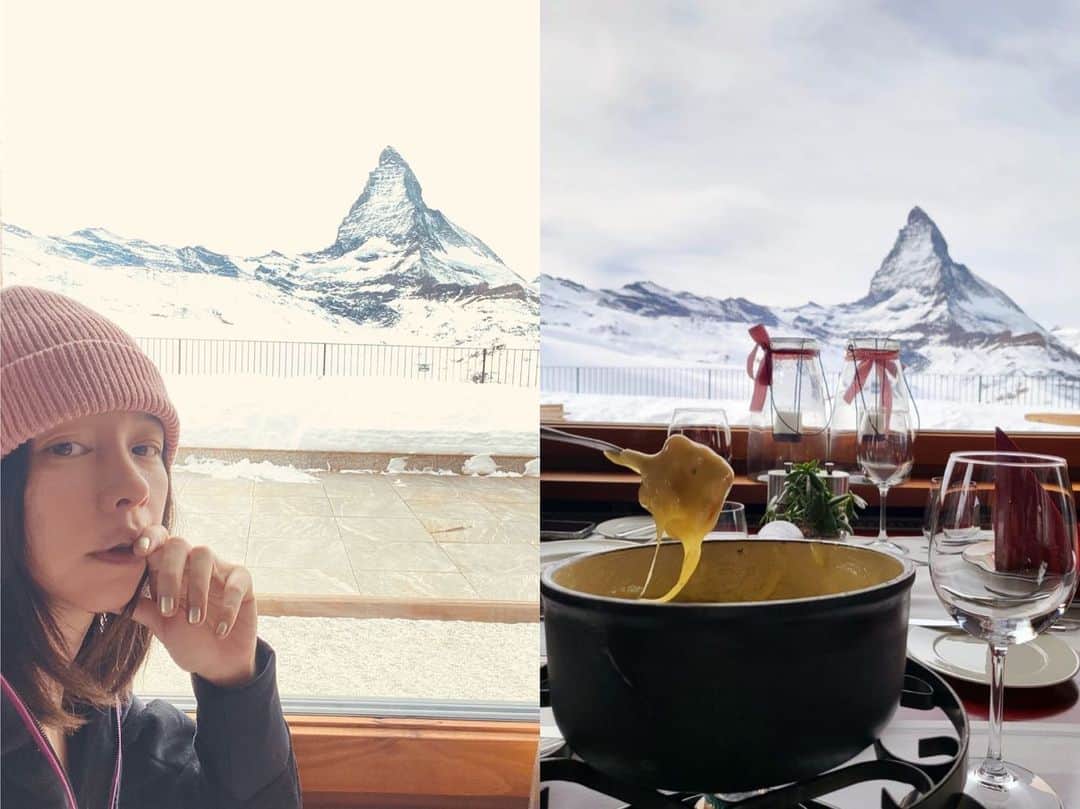 ビビアン・スーさんのインスタグラム写真 - (ビビアン・スーInstagram)「到瑞士沒怎麼可以沒吃Fondue！！滑到半山腰的這家最好吃！😍  謝謝艾姊的安排和照顧，想去瑞士滑雪的同學，有任何問題都可以去她經營的FB（ #親親馬特宏峰區）請教她，她人很好會耐心回覆的😊   第二張是親切的艾姊❤️ 第三張是布里格（brig)大城堡.)Zurich這是建於17世紀，瑞士最美的巴洛克式建築.，建造人是當時的一位富商，他就是想以此城堡來展現自己的財富，他的身家若換算成如今的幣值，大概有五億瑞郎。  #瑞士 #Zurich #布里格 #brig #巴洛克式建築 #瑞士 #策馬特 #Zermatt  #馬特宏峰 #Matterhorn #親親馬特宏峰區  #艾姊 #艾山王 #教練李龍龍 #Fondue @longlongloveski」2月23日 18時07分 - vivianhsu.ironv