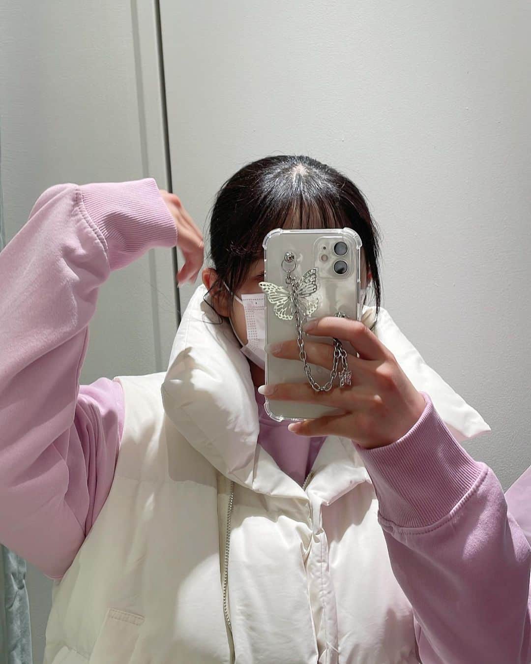 内山優花さんのインスタグラム写真 - (内山優花Instagram)「髪直してる途中だった⛄️です」2月23日 18時16分 - yuka3l7