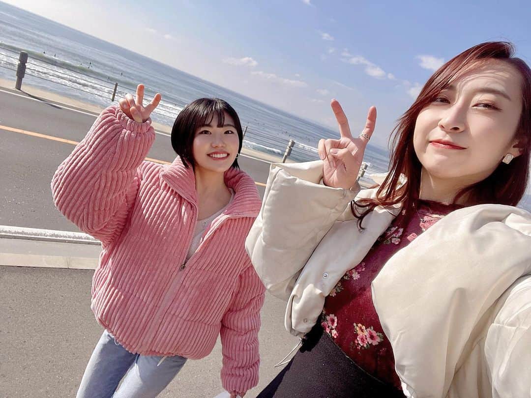 瀬名ひなののインスタグラム：「冬の鎌倉ー！！！☀️ 雨予報なのにとてもいい天気で撮影日和でした☺️」