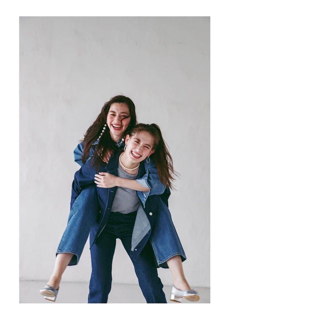 のインスタグラム：「Cancam4月号♡ My work✔️ 終始ぽーちゃん&トラちゃんに癒された現場でした♡」