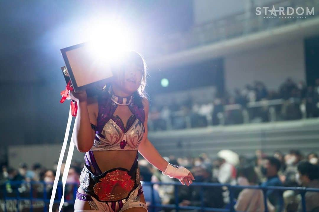 あずみのインスタグラム：「第22代ハイスピードチャンピオン  #STARDOM #スターダム」