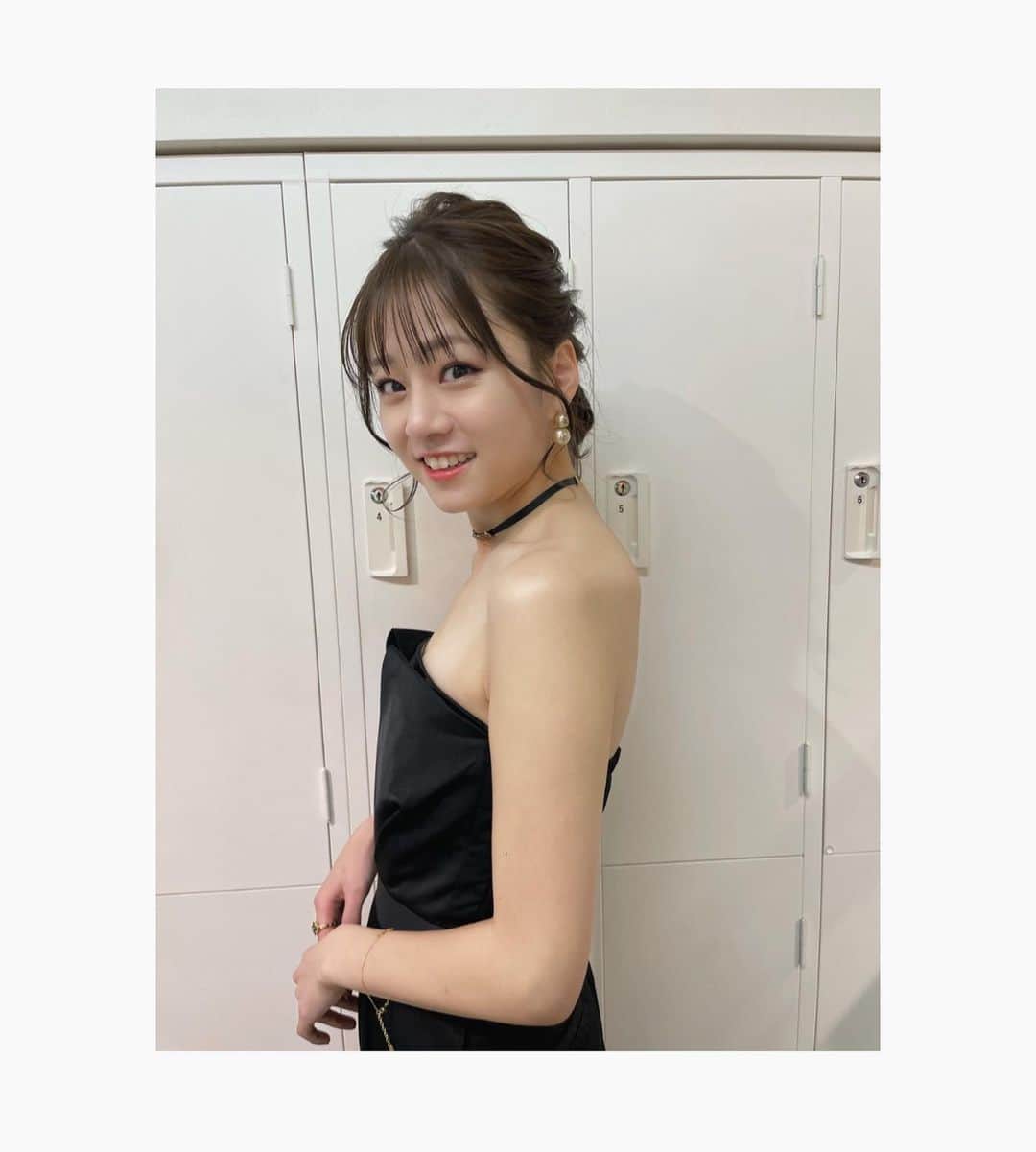 島田晴香のインスタグラム：「先日、結婚式があったので @evoke_karen  にヘアセットしてもらいました💇‍♀️  髪の毛伸びてきてアレンジできるようになって嬉しい☺︎🤍  早くロングにならないかなぁ🥸」