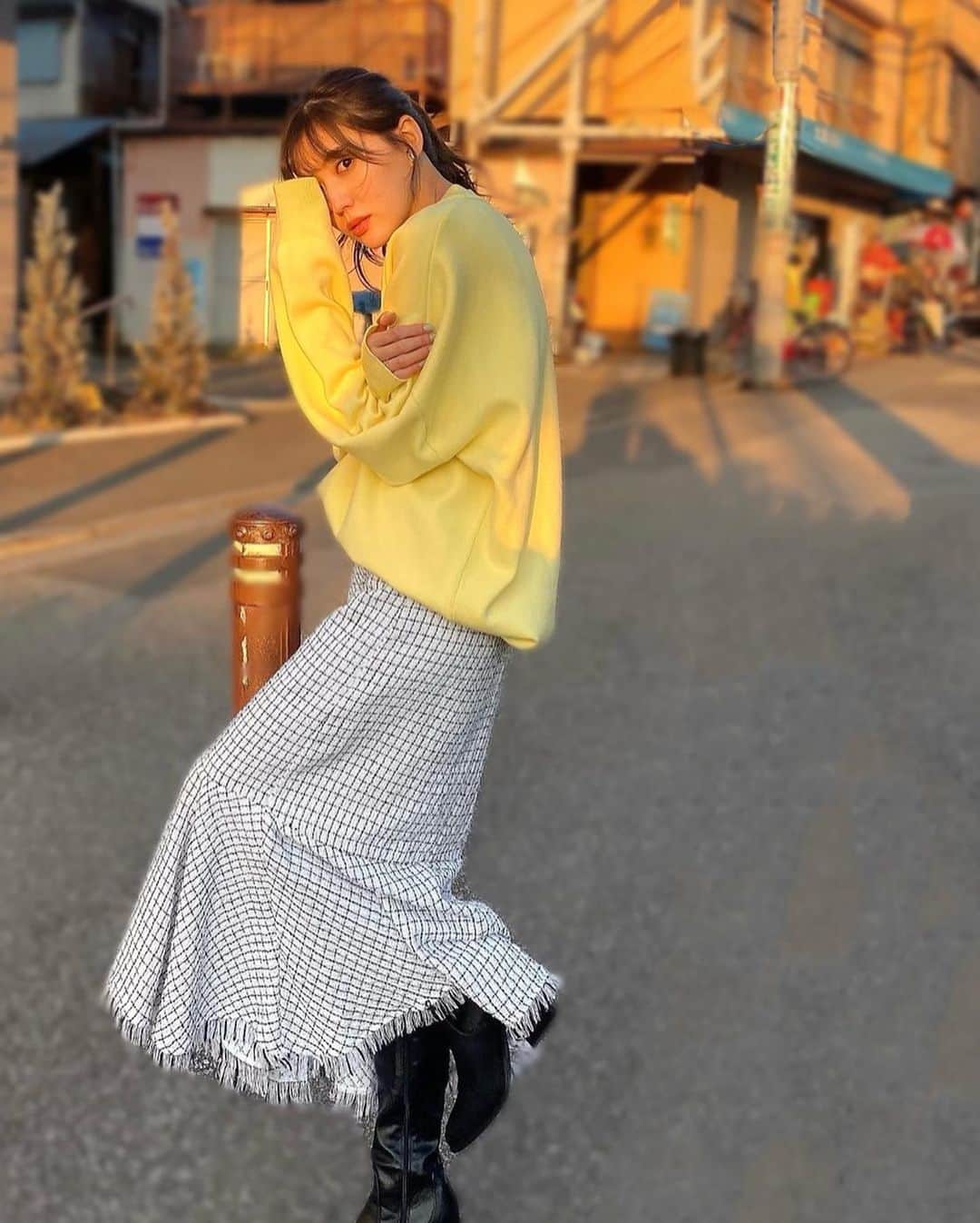 岩﨑名美さんのインスタグラム写真 - (岩﨑名美Instagram)「ニットの日。🧶💛  #ootd  #codenate」2月24日 21時06分 - nami_iwasaki
