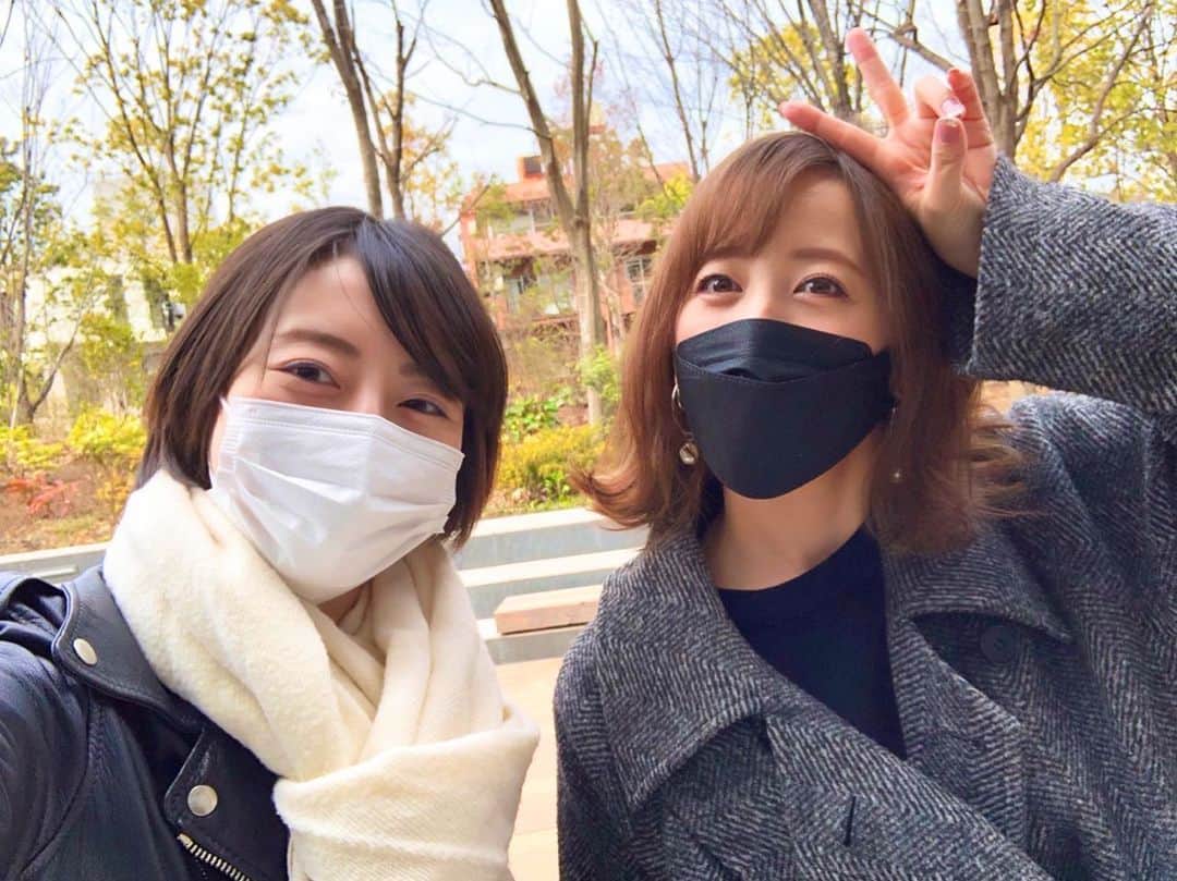 のインスタグラム：「⁡ 久しぶりに沢井さんとのツーショット📸 ⁡ 沢井さんとはよく会うのに？ よく会うから？ いつも写真撮り忘れるのです😝 ⁡ これはなんでもない瞬間の📸笑 ⁡ 一緒にいると落ち着く存在です🌙💗 ⁡ ⁡ #沢井美優 #戦士 #セーラームーン #仲間 #戦友」