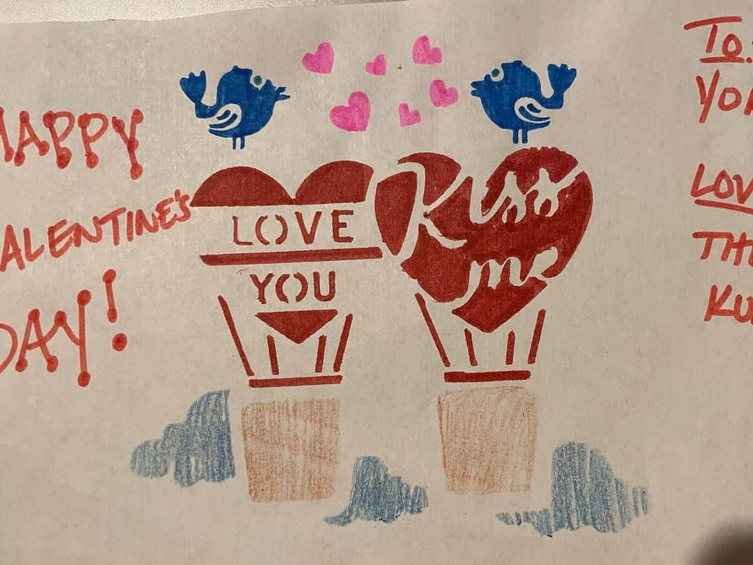 石倉洋子さんのインスタグラム写真 - (石倉洋子Instagram)「Valentine card from my youngest grand daughter!!!」2月25日 13時37分 - yoko.ishikura