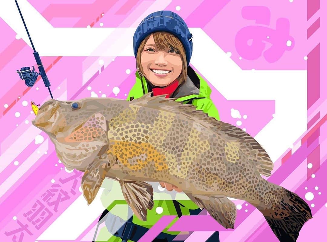 秋丸美帆さんのインスタグラム写真 - (秋丸美帆Instagram)「@art.ryohei さんに、魚拓を作って頂きました😍魚だけでなく、自分自身も描かれる事によって更に思い出が残せそう🌟真新しく、斬新で本当に素敵！！（＾ν＾）  #fishing #fish #rockfish #魚拓 #釣り #オオモンハタ」3月12日 18時58分 - mippy34