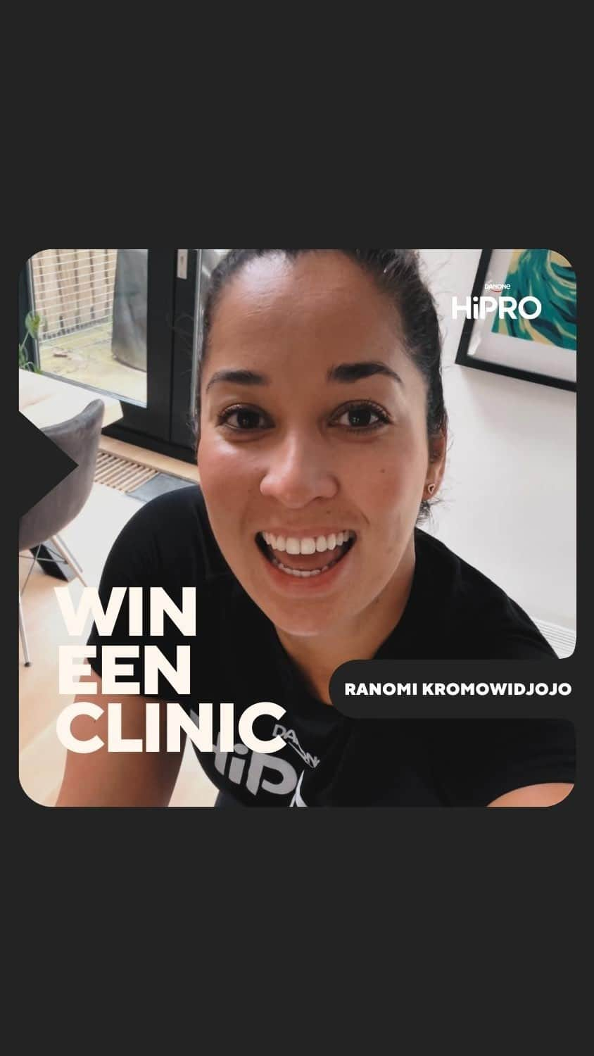 ラノミ・クロモウィジョジョのインスタグラム：「Win een zwemclinic met mij! Volg @hipro.nederland, deel jouw sportdoel onder deze video en maak samen met jouw sportmaatje kans op twee van de 8 kaartjes voor de clinic vol tips & tricks op 11 mei.  HiPRO gaat jouw Level Up supporten.  Stay tuned for more! 🚀  #HiPROLevelUp #highinprotein #fuelyourgoals Check de actievoorwaarden op hipro.danone.nl」