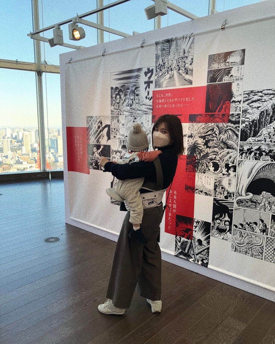 瀬戸サオリのインスタグラム：「楳図かずお展📣  母と3人で 展示や美術館めぐった日☺️  #楳図かずお大美術展」