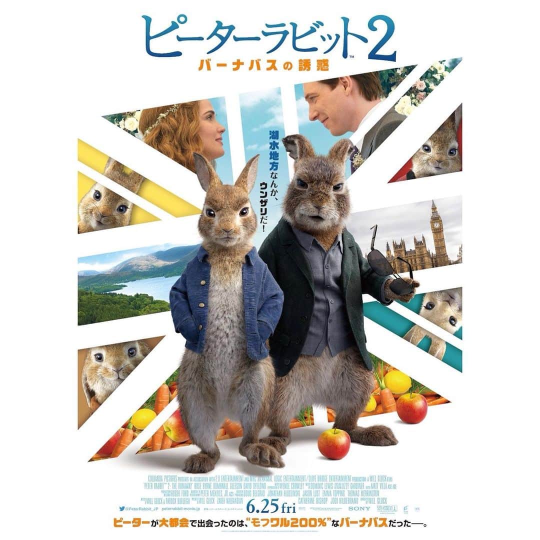 山谷花純のインスタグラム：「『ピーターラビット2 バーナバスの誘惑』観た。  前作よりもパワーアップして戻ってきた愉快なうさぎ達。 誰かに認められたいというピュアな気持ちから、自己表現の形を間違えてまた一つ大人になったピーターが言った『自分は自分のままでいいんだ』ということ言葉が残りました。 可愛かったぁ。  #ピーターラビット2 #ピーターラビット2バーナバスの誘惑 #ピーターラビット #映画 #movie」